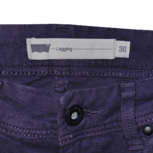 Levis Legging Denim Jeans Size 30 Plum Purple Stretchy Jegging Jeans - Picture 7 of 10